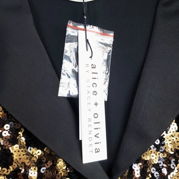 Alice + Olivia Keir Sequin Leopard Print jacket size small new with tags - Picture 10 of 12